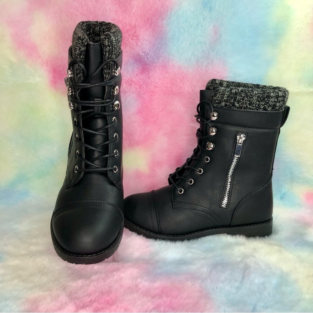 CHILDREN ANKLE BOOT (POET28K) BLACK PU - Picture 11 of 11